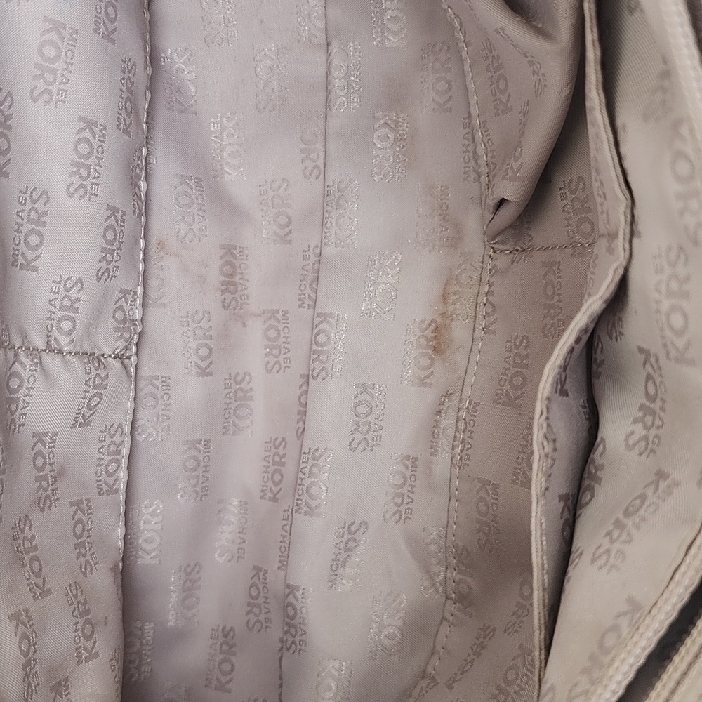 Michael Kors‎ Satchel Crossbody Bag Pebbled Ivory Leather Light Cream - Picture 14 of 15